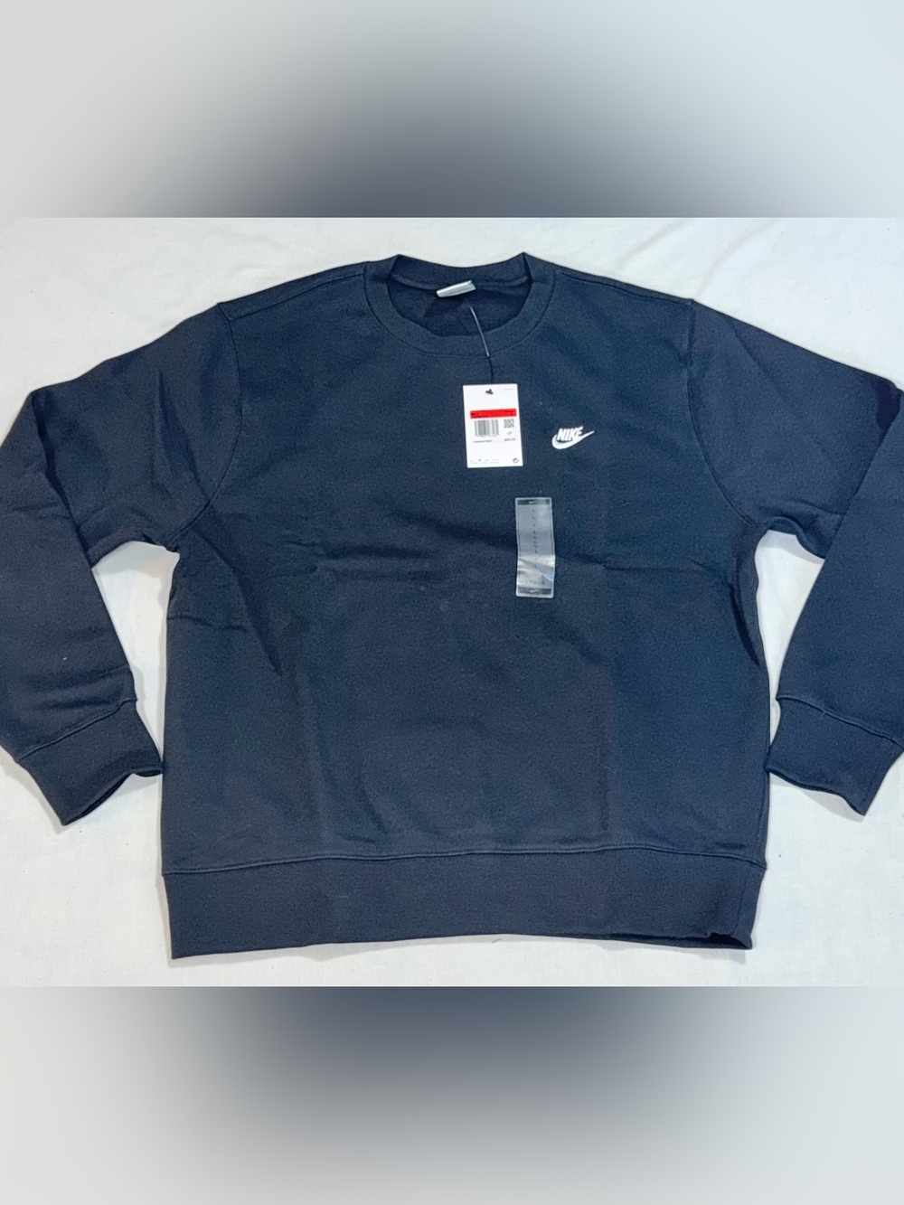 Nike Club Fleece Crewneck Sweatshirt Black Men’s Large NWT BV2662-010
